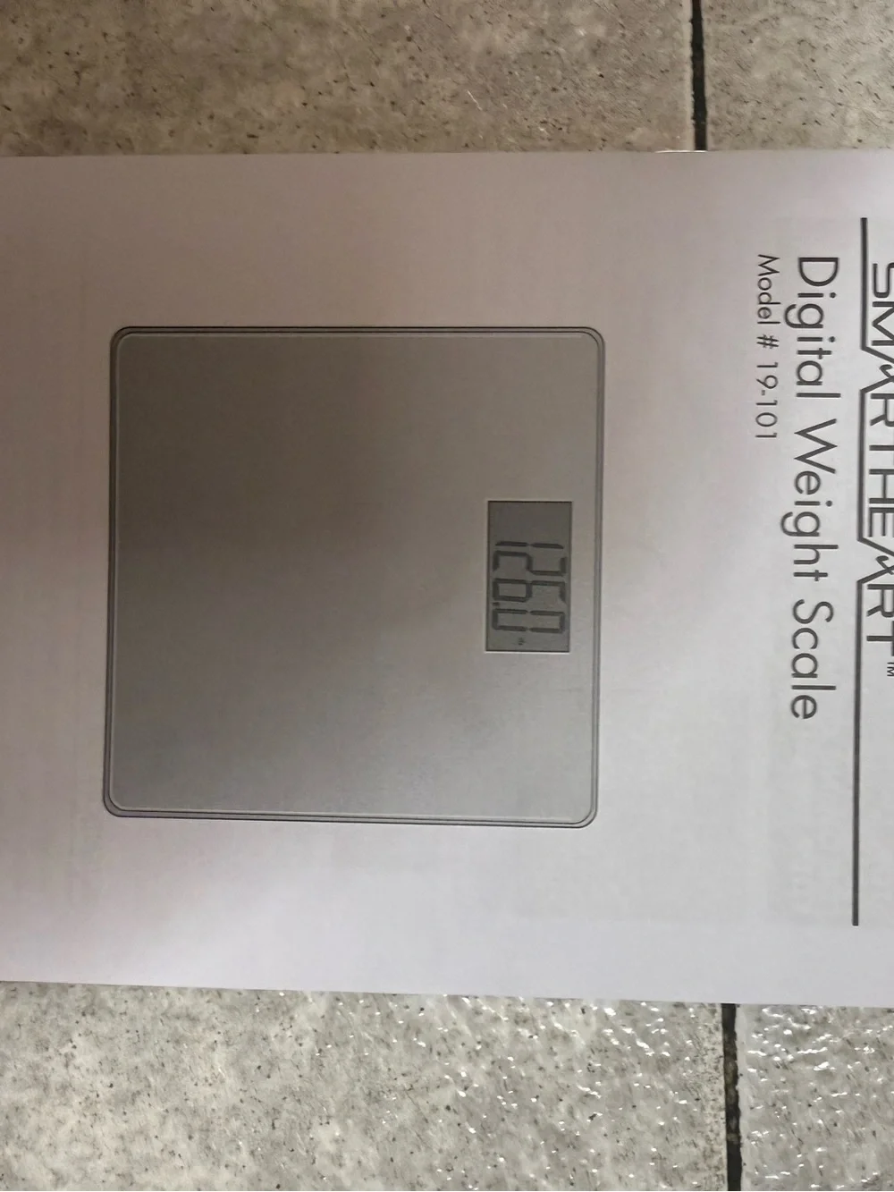 SmartHeart Digital Glass Bathroom Scale Modern White Model 19-101